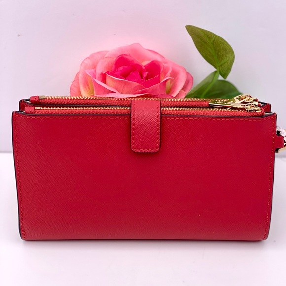 Michael Kors Large DoubleZip Wallet Wristlet Flame - Picture 4 of 10